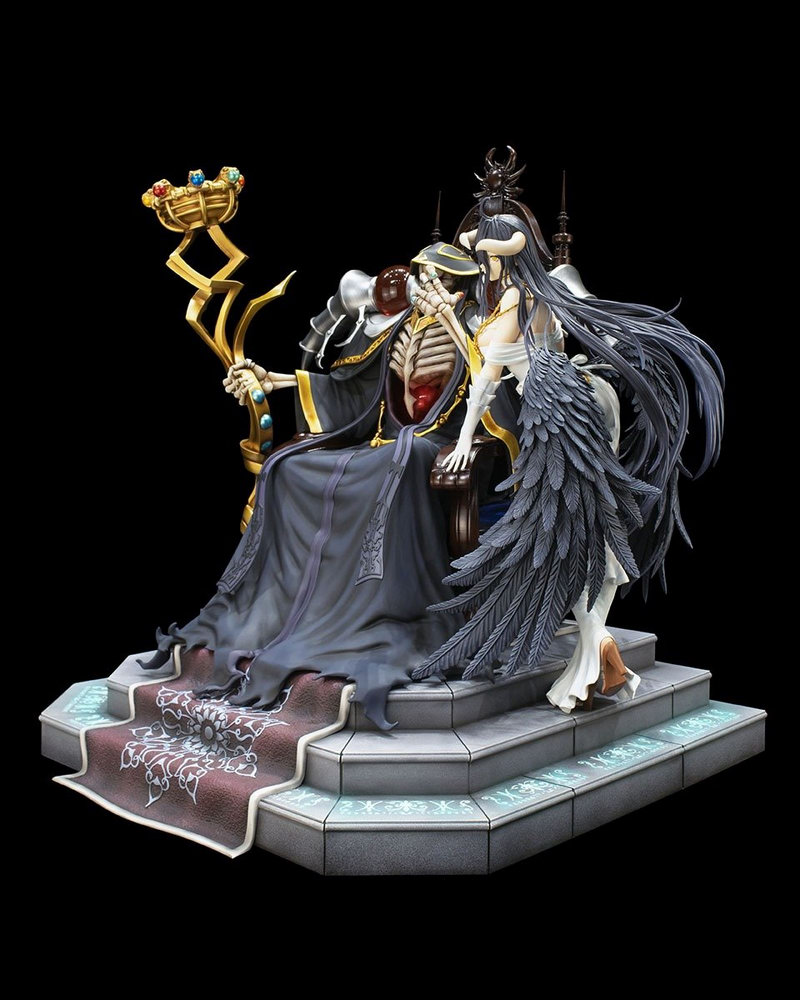 [exclusive] Overlord Ainz Ooal Gown And Albedo Pvc Figure Set By Kdcolle Neko Magic